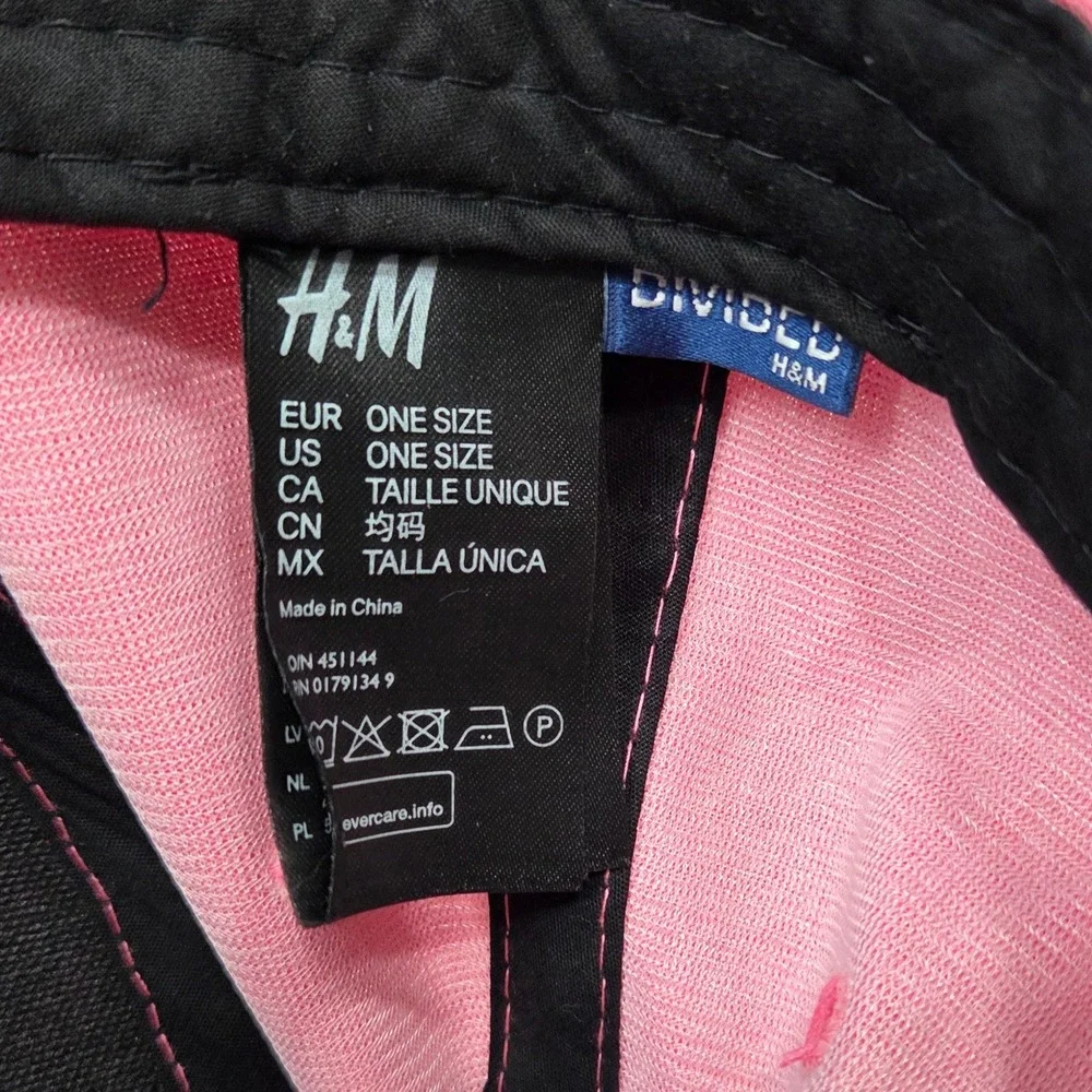 H&M Divided Pink NY Embroidered‎ Baseball Cap Hat Adjustable